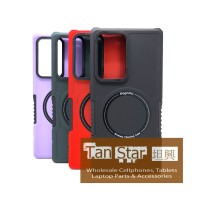    Samsung Galaxy S23 Ultra - Magnetic RING Charging Reinforced Corners Case with Wireless Charging